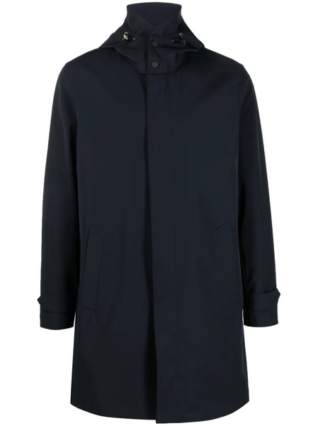  Boggi Milano Concealed-front Shirt Raincoat - Blue 
