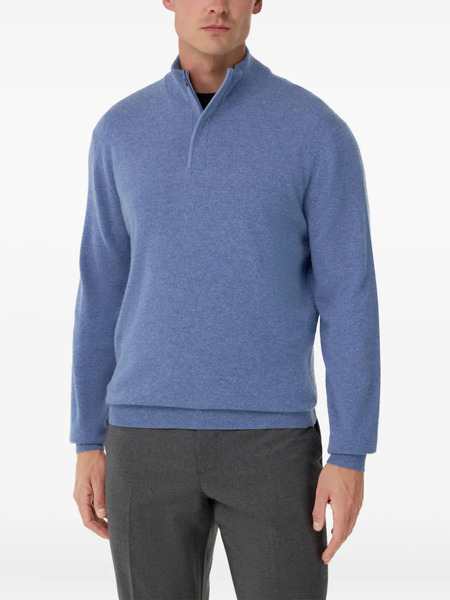  Boggi Milano Half-zip Pullover - Blue 