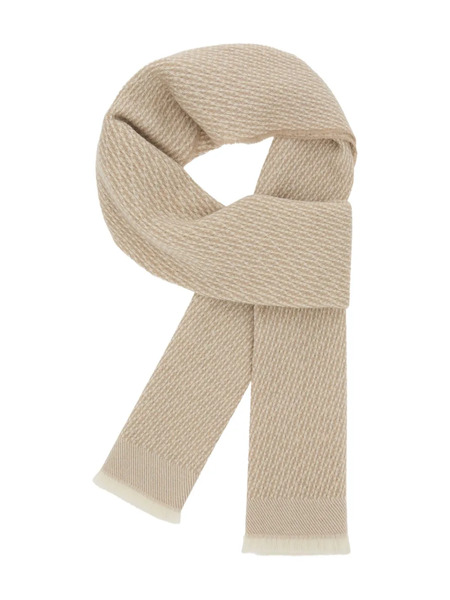  Boggi Milano Jacquard Scarf - Neutrals 