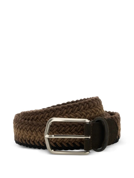  Boggi Milano Woven Elasticated Belt - Brown 