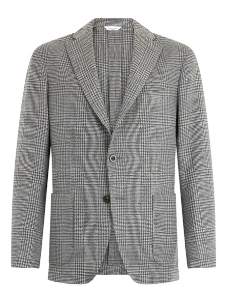  Boglioli Checked Single-breasted Blazer - Grey 