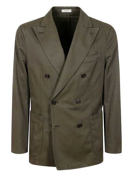  Boglioli Double-breasted Cotton Suit - Green 