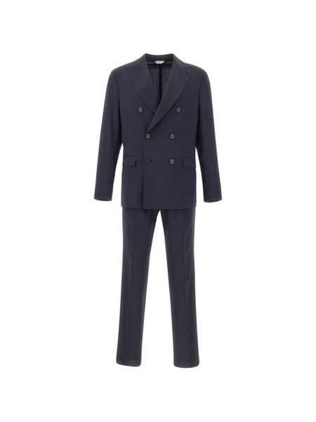  Boglioli Double-breasted Peak-lapels Suit - Blue 