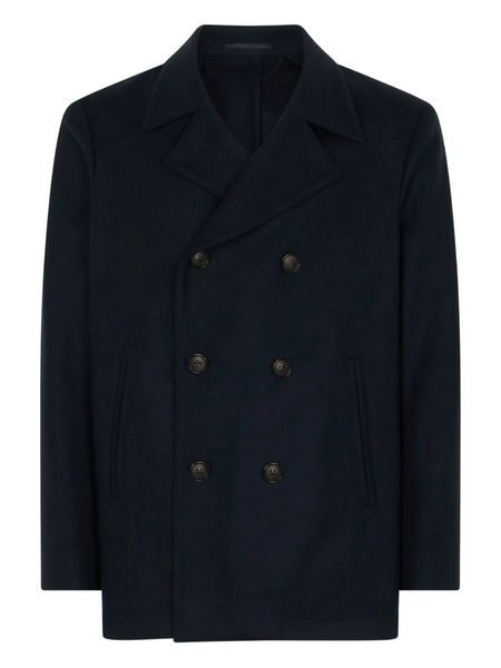  Boglioli Double-breasted Wool-blend Peacoat - Blue 