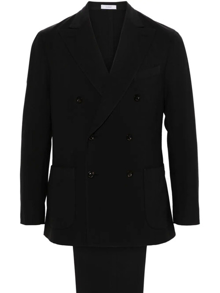  Boglioli Double-breasted Wool Suit - Black 