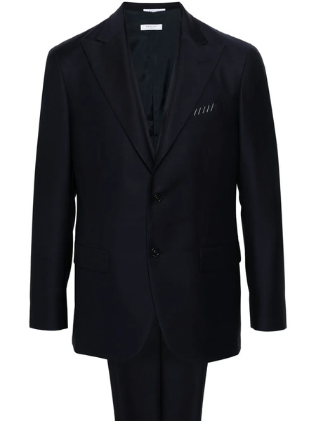  Boglioli Interlock-twill Virgin-wool Suit - Blue 