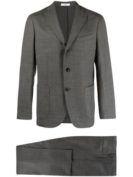  Boglioli Mélange-effect Single-breasted Suit - Grey 