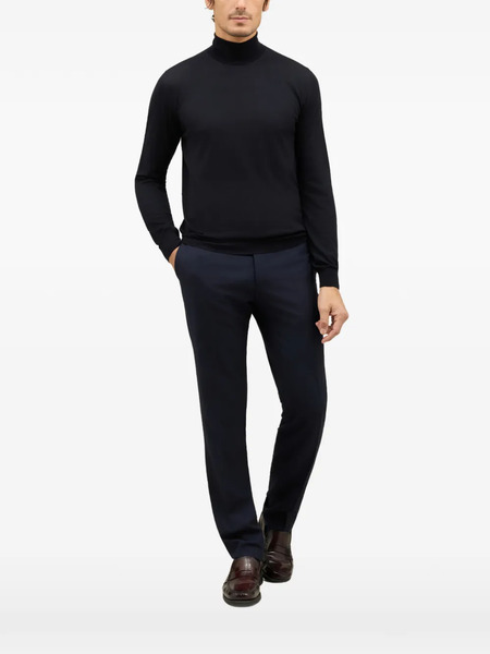  Boglioli Ribbed Turtleneck Sweater - Blue 