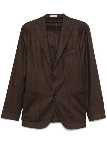  Boglioli Single-breasted Blazer - Brown 