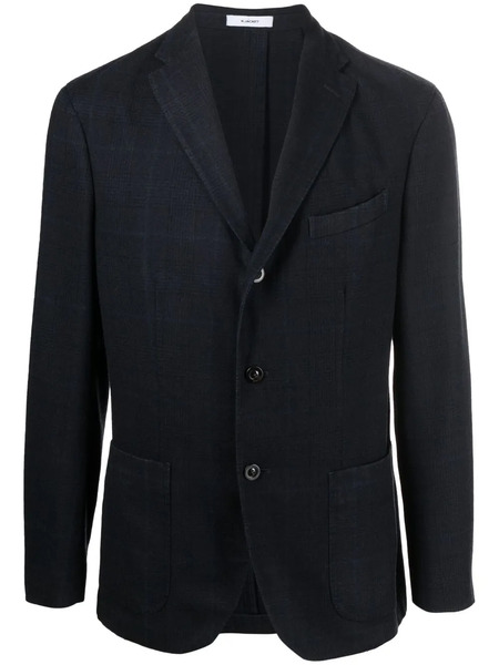  Boglioli Single-breasted Wool Blazer - Blue 