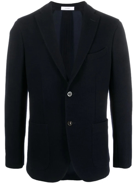  Boglioli Single-breasted Wool Blazer - Blue 