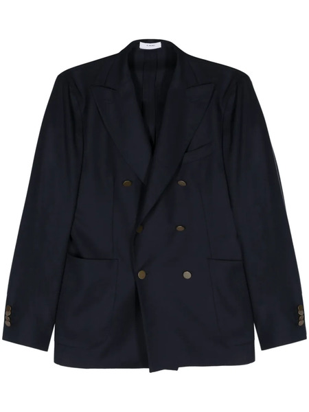 Boglioli Single-breasted Wool Blazer - Blue 