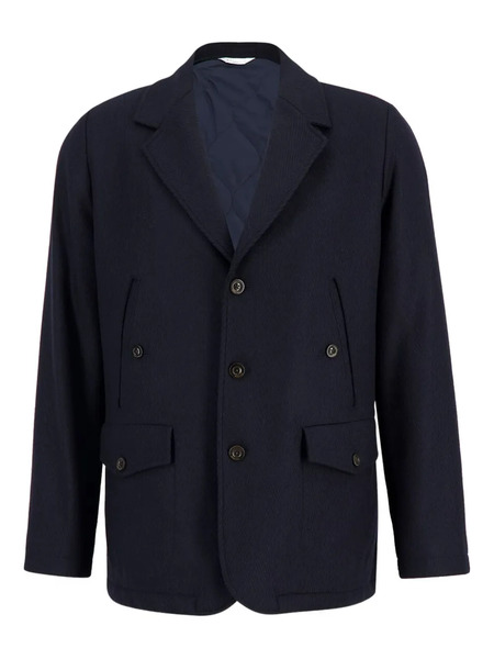  Boglioli Single-breasted Wool-blend Blazer - Blue 