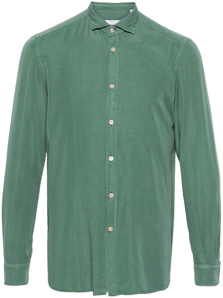  Boglioli Spread-collar Long-sleeve Shirt - Green 
