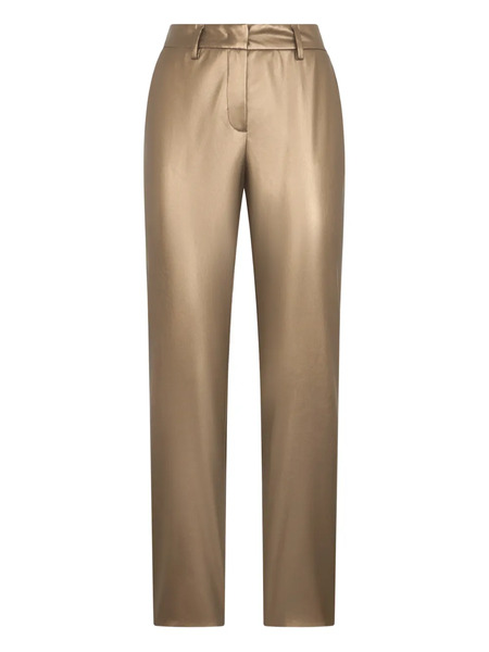  Boglioli Vegan Leather Metallic Trousers - Brown 