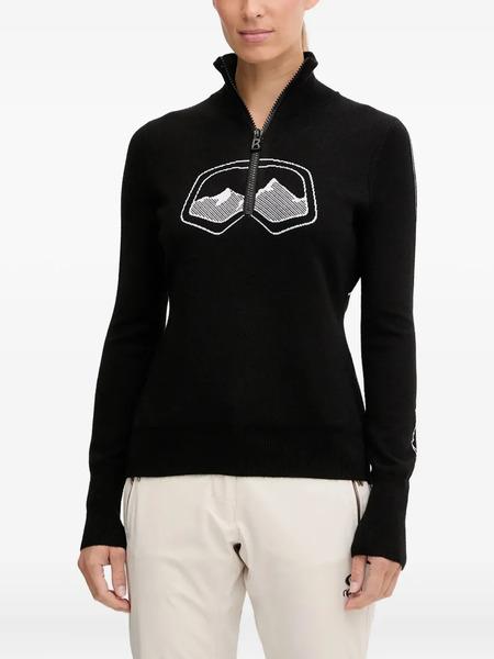  Bogner Fire+ice Azra Half-zipped Graphic Knitwear - Black 
