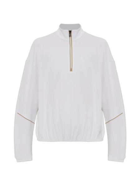  Bogner Floria Zip Trim Sweatshirt - White 