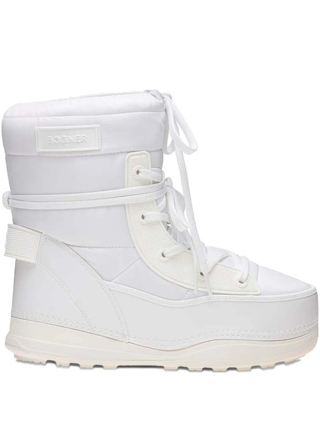  Bogner Lace-up Padded Snow Boots - White 