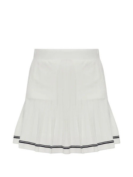 Bogner Myra Pleated Striped Skirt - White 