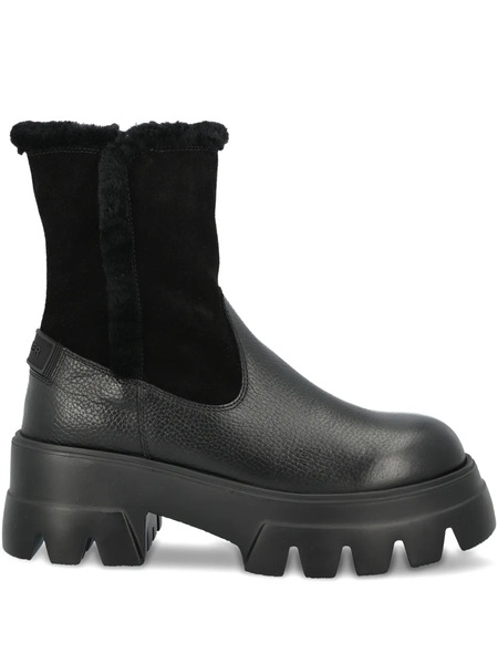  Bogner Shearling Lug-sole Boots - Black 