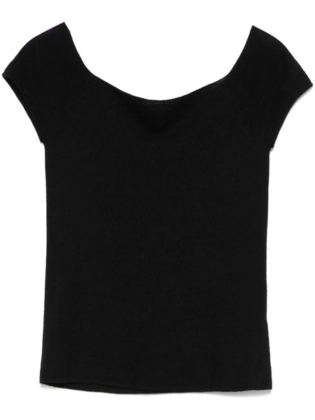  Bompard Bardot-neckline Top - Black 