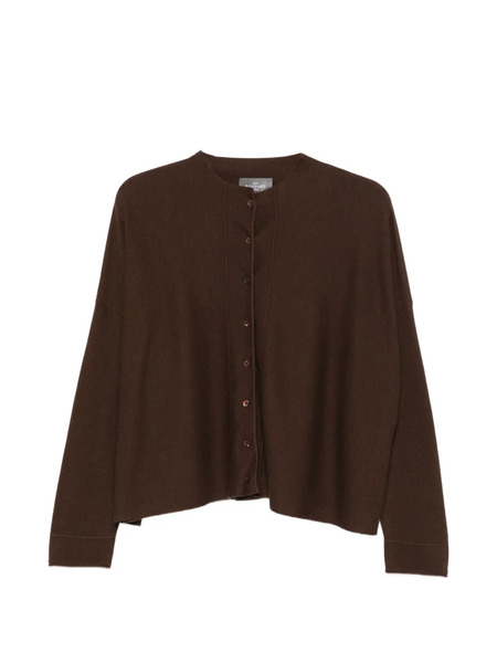  Bompard Button Round-neck Cardigan - Brown 