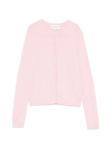  Bompard Buttoned Round-neck Cardigan - Pink 