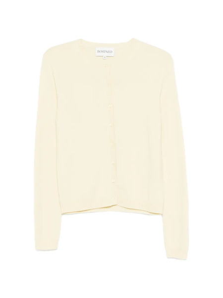  Bompard Buttoned Round-neck Cardigan - Yellow 
