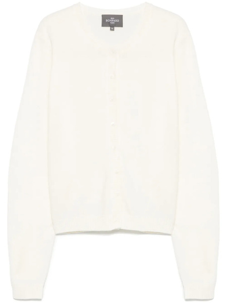  Bompard Buttoned-sleeves Cardigan - White 