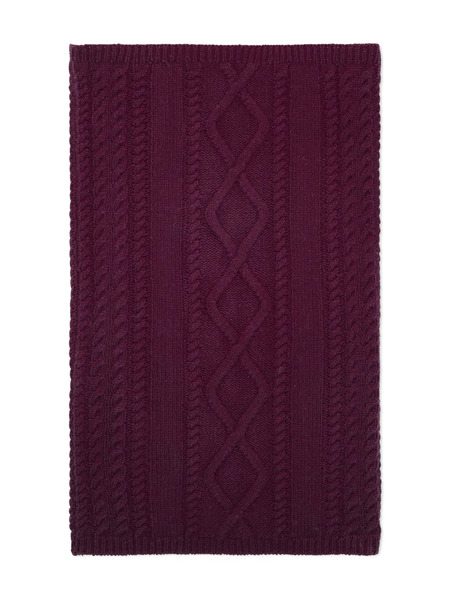  Bompard Cable-knit Ribbed Snood - Purple 