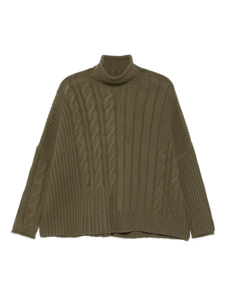  Bompard Cable-knit Turtleneck Sweater - Brown 