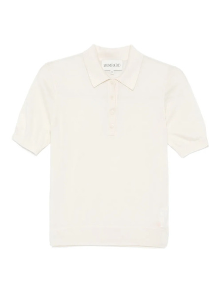  Bompard Collared Short-sleeve Polo Top - Neutrals 