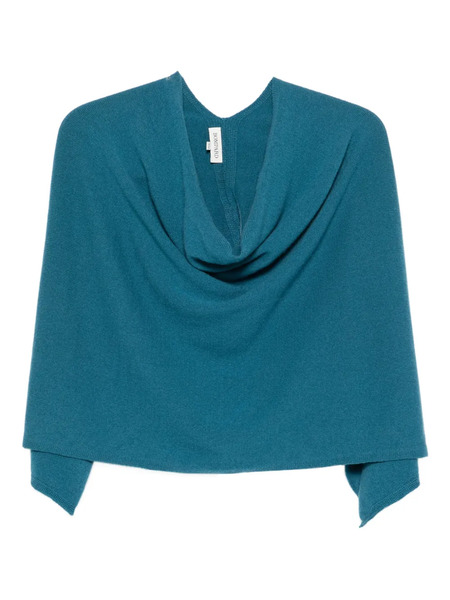  Bompard Cowl-neck Cashmere Poncho - Blue 