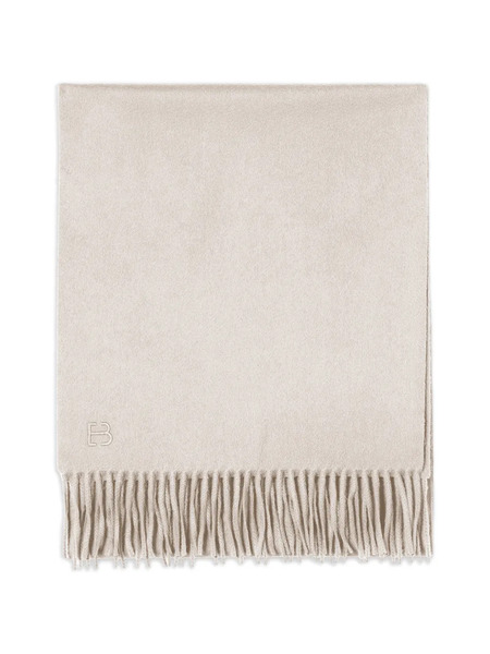  Bompard Eb Fringed Monogram Scarf - Grey 