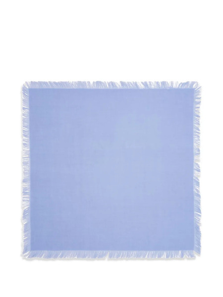  Bompard Fringe Twill Square Scarf - Blue 