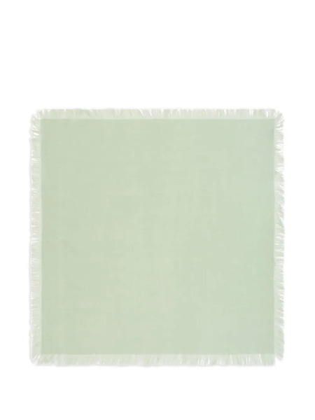  Bompard Fringe Twill Square Scarf - Green 