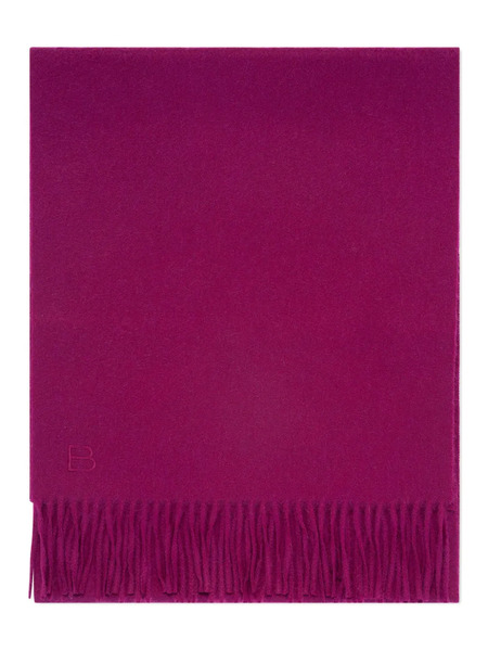  Bompard Fringed Monogram Scarf - Purple 