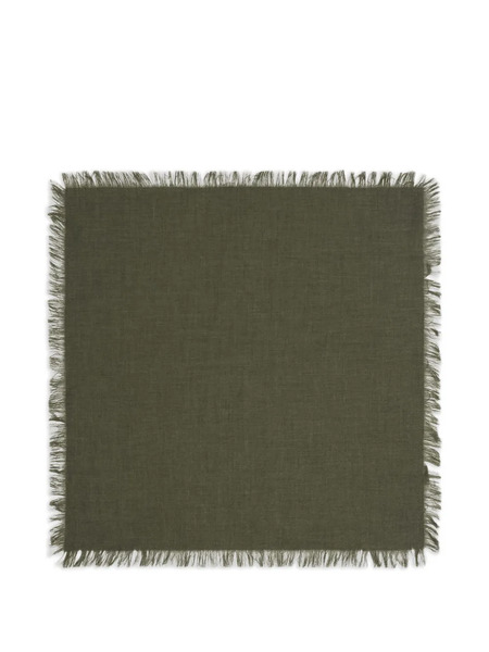  Bompard Fringed Twill Square Scarf - Green 