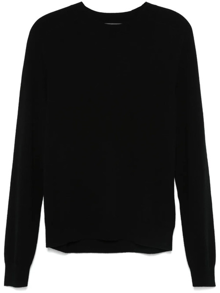  Bompard Hammer-sleeve Round-neck Sweater - Black 