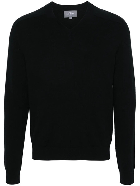  Bompard Hammered V-neck Sweater - Black 
