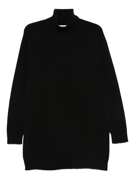  Bompard High-neck Cashmere Mini Dress - Black 