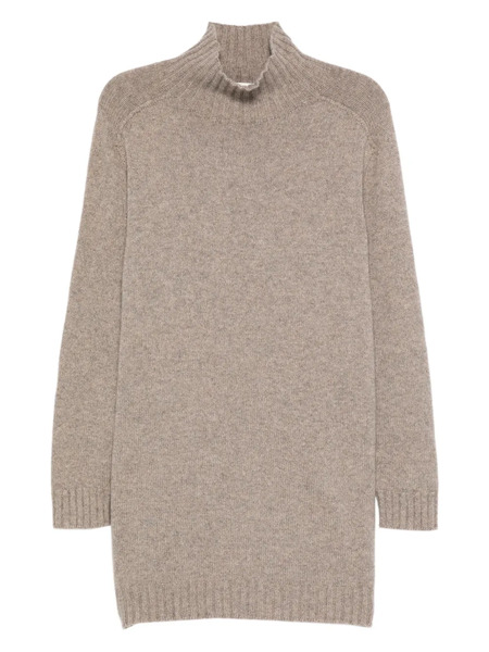  Bompard High-neck Cashmere Mini Dress - Neutrals 