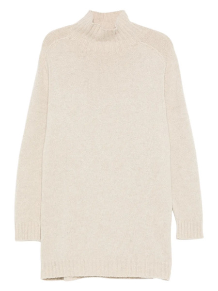  Bompard High-neck Cashmere Mini Dress - Neutrals 