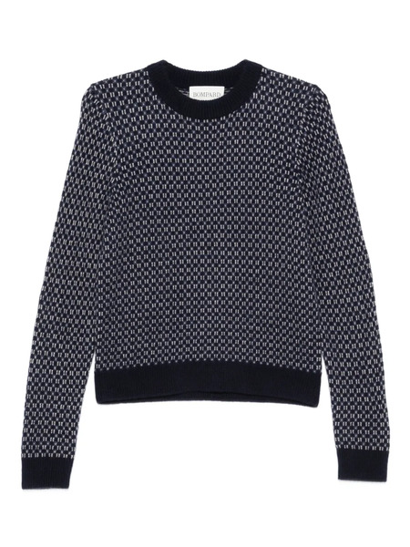  Bompard Jacquard Crew-neck Sweater - Blue 