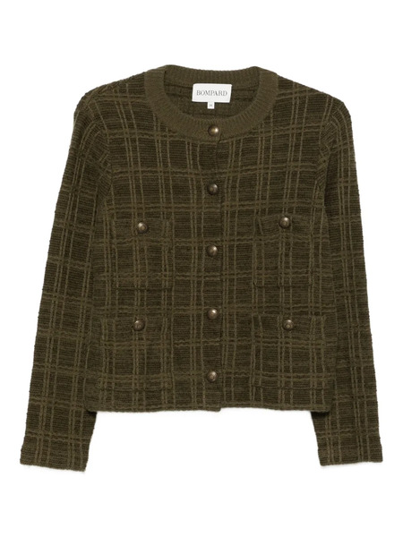  Bompard Jacquard Tweed Button Jacket - Green 