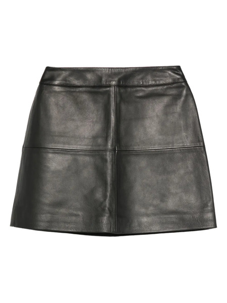  Bompard Leather Mini Skirt - Black 