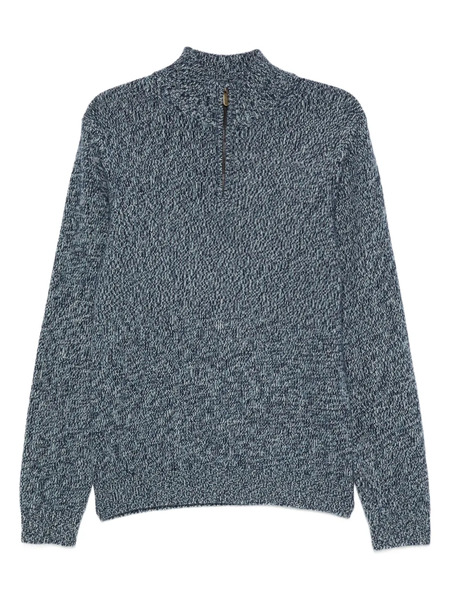  Bompard Marl Zip-fastening Sweater - Blue 