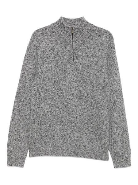  Bompard Marl Zip-fastening Sweater - Grey 