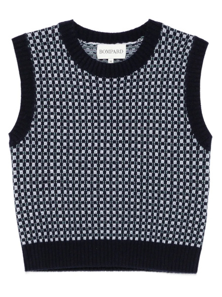  Bompard Patterned Crew-neck Vest - Blue 
