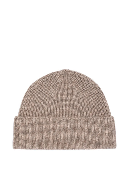  Bompard Ribbed-knit Beanie Hat - Neutrals 